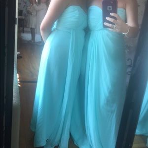 Teal bridesmaid dress, worn once, no alterations